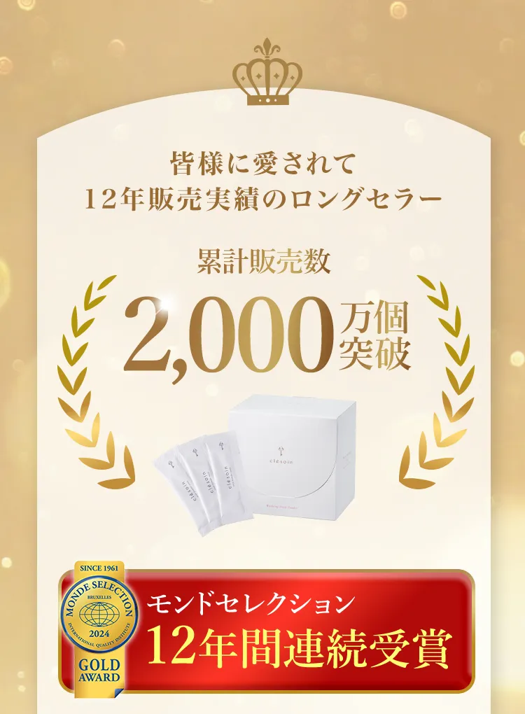 皆様に愛されて12年販売実績のロングセラー